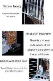 img 2 attached to 🐦 NINGVIHE Automatic Bird Feeder for Parakeet Canary Cockatiel Finch - No Mess Bird Cage Accessories