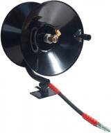 5000 psi high-pressure hose reel with convenient hand crank and swivel base - perfect for power washing! logo