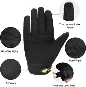 img 1 attached to 🧤 INBIKE Touchscreen Motorcycle Gloves for Men and Women: Green L