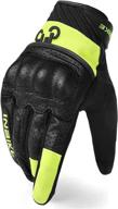 🧤 inbike touchscreen motorcycle gloves for men and women: green l logo