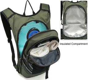 img 1 attached to Optimized Insulated Hydration Backpack | Lightweight Day Pack for Hiking, Running, Cycling | Includes 3L BPA-Free Water Bladder