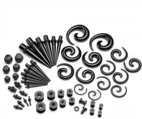 img 2 attached to Ultimate Piercing Kit With 56Pcs Of Acrylic Tapers In 12G-00G Sizes, Screw Tunnels, Plugs With O Rings, And Spiral Tapers Gauge Kit From PiercingJ