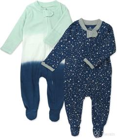 img 3 attached to HonestBaby 2 Pack Organic Cotton Footed Apparel & Accessories Baby Boys for Clothing