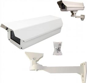 img 3 attached to Aluminum Housing Weatherproof CCTV Camera Box With 2-Part Pack, Wall Mount Bracket Kit For Security Surveillance System - Ideal For Indoor And Outdoor Use