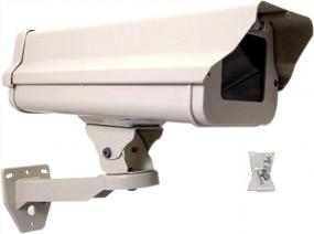 img 4 attached to Алюминиевый корпус Всепогодный бокс для камеры видеонаблюдения с комплектом из 2 частей, комплект настенного крепления для системы видеонаблюдения - идеально подходит для использования в помещении и на улице