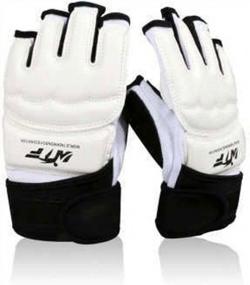 img 4 attached to BBOLIVE Taekwondo Boxing Gloves With Half Fingers For Training, Muay Thai Punching Bag Mitts For Sparring And Gym Workouts