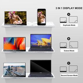 img 2 attached to 💻 Portable SMTIOTS Computer External Protective Monitor - 15.6", 1920X1080P, 60Hz, Tilt Adjustment, Built-In Speakers, Glossy Screen for Laptop