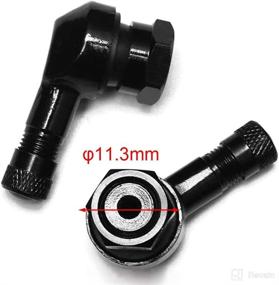 img 2 attached to 🔧 2PCs 90 Degree Angled Tire Valve Caps: Universal Extenders for Car, Motorcycle, Bike, and Scooter