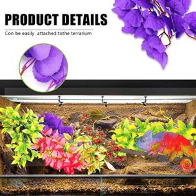 img 1 attached to 🌿 Realistic Reptile Plants: 5-Piece Set of Artificial Terrarium Leaves | Plastic Hanging Fish Tank Décor | Simulated Habitats for Hermit Crab, Geckos & Snakes | with Suction Cups