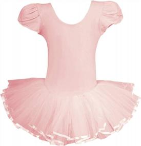 img 1 attached to Girls' Cotton Ballet Leotard Tutu Skirted Dress With Front Lining - Perfect For Dance