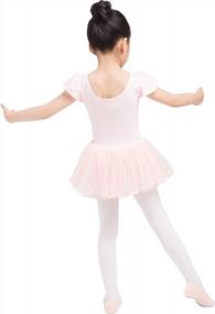 img 2 attached to Girls' Cotton Ballet Leotard Tutu Skirted Dress With Front Lining - Perfect For Dance