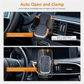 img 2 attached to 15W Wireless Car Charger Phone Holder [2022 Upgrade] Fast Qi Auto Clamping Charging Mount Dock Compatible with iPhone 13 12 11 XS Max XR, Samsung S22 S21 S20 S10 Note 20 10 - Wefunix