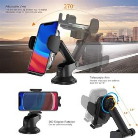 img 1 attached to 15W Wireless Car Charger Phone Holder [2022 Upgrade] Fast Qi Auto Clamping Charging Mount Dock Compatible with iPhone 13 12 11 XS Max XR, Samsung S22 S21 S20 S10 Note 20 10 - Wefunix