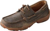 👞 stylish twisted leather lace up driving moccasins boys' shoes at boots: a comfortable and trendy choice логотип