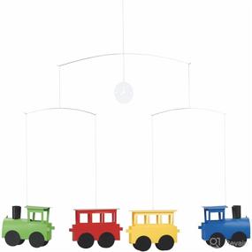 img 4 attached to Flensted Loco Hanging Nursery Mobile - 16 Inches - Top-notch Plastic - Handcrafted in Denmark