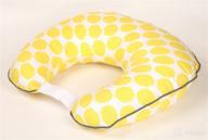 🟡 bacati ikat dots muslin fabric hugster nursing pillow | insert included | or nursing pillow cover only (yellow) logo