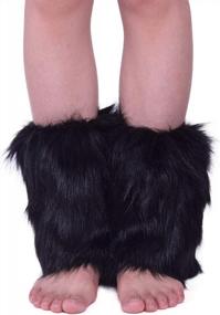 img 1 attached to Nanxson Womens Fur Leg Warmer Winter Short Boot Cuffs Covers Sleeves TTW0071