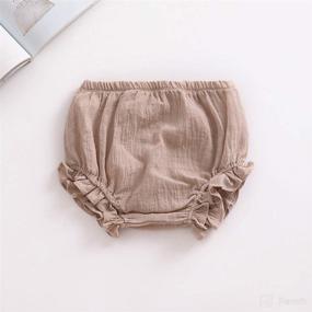 img 1 attached to 🩴 Cute and Practical Cotton Linen Bloomer Shorts for Newborn Toddler Babies - Washable Reusable Diaper Cover