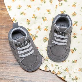 img 2 attached to Sparkle And Style: Babelvit Soft Sole Canvas Sneakers For Your Baby'S First Steps