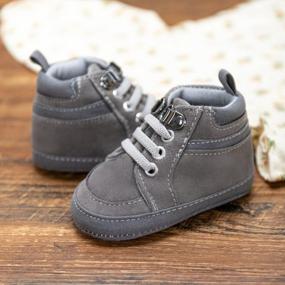 img 1 attached to Sparkle And Style: Babelvit Soft Sole Canvas Sneakers For Your Baby'S First Steps