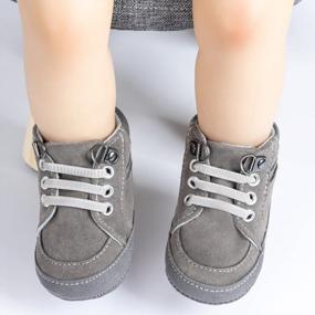 img 3 attached to Sparkle And Style: Babelvit Soft Sole Canvas Sneakers For Your Baby'S First Steps