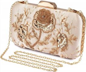 img 4 attached to Fashionable Embroidered Evening Clutch Bag For Women - Perfect For Dinner And Banquets - Tanpell