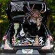 halloween trunk or treat car decoration set - indoor/outdoor party decor with 11 hanging pieces - create a spooky spider cavern ambience with hauntlook large set logo