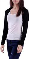 hde open front shrugs for women long sleeve bolero cropped cardigan sweater s-4x logo