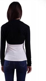 img 1 attached to HDE Open Front Shrugs For Women Long Sleeve Bolero Cropped Cardigan Sweater S-4X