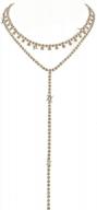sparkle and shine: a glamorous rhinestone choker tassel necklace for women and girls logo