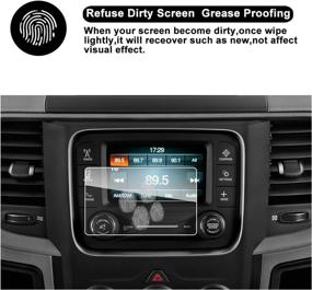 img 1 attached to 📱 Premium HD Clear Tempered Glass Screen Protector for 2013-2018 Dodge Ram Uconnect Touch Screen Navigation Display (5-Inch)