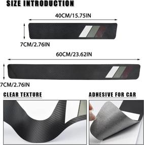 img 2 attached to 🚪 Premium Grey Door Sill Protectors Stickers for Tacoma Tundra 4Runner Sequoia Rav4 Highlander - Pack of 4, by GZSH Tricolor