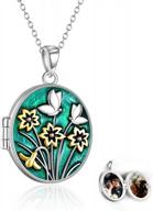 ожерелье-медальон с бабочкой из стерлингового серебра для женщин с настраиваемыми фотовставками - идеальный подарок для подруги, мамы или молодой женщины, которая любит персонализированные украшения логотип