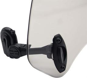 img 1 attached to 🏍️ Enhance Your Motorcycle Riding Experience with Evomosa Adjustable Windscreen Extension - Gray Spoiler Deflector