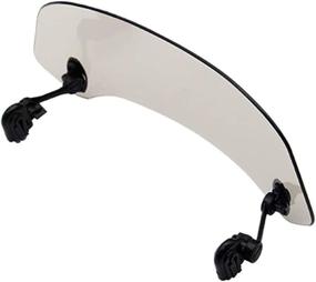 img 4 attached to 🏍️ Enhance Your Motorcycle Riding Experience with Evomosa Adjustable Windscreen Extension - Gray Spoiler Deflector