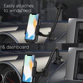 img 3 attached to 📱 Ultimate Flexibility: TALK WORKS Car Phone Mount - Windshield or Dashboard Holder for iPhone & Android Smartphones