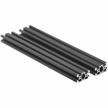 iverntech 300mm anodized black aluminum extrusion for 3d printers, cnc machines and laser engravers - european standard logo