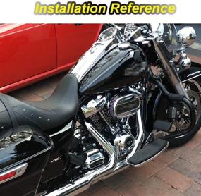 img 2 attached to 🛡️ Enhanced Protection with Matte Gloss Black Mustache Rail Engine Guard for Harley Touring Road King Electra Street Glide 1997-2008