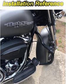 img 1 attached to 🛡️ Enhanced Protection with Matte Gloss Black Mustache Rail Engine Guard for Harley Touring Road King Electra Street Glide 1997-2008