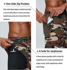 img 4 attached to Pinkbomb Men'S 2-In-1 Running Shorts: Gym Workout Quick Dry With Phone Pocket