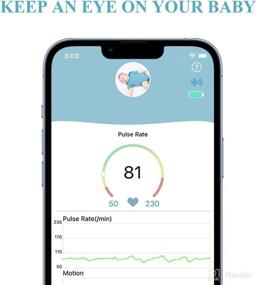 img 2 attached to Baby Sleep Monitor with Heart Rate and Movement Tracking, Wearable Foot Monitor with Bluetooth and Free APP, Baby Safety Device for 0-36 Month Olds