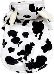 img 2 attached to 🐮 Woo Woo Pets Pet Costume Cow Outfit - Fun and Cozy Apparel for Dogs and Cats in Winter