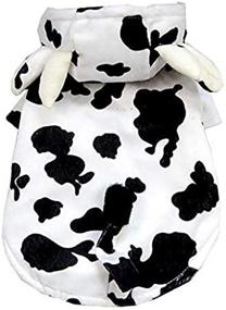 img 1 attached to 🐮 Woo Woo Pets Pet Costume Cow Outfit - Fun and Cozy Apparel for Dogs and Cats in Winter