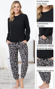 img 1 attached to Warm Winter Fleece Pajamas For Women - Cozy Pullover Top PJs By PajamaGram