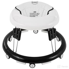 img 4 attached to DaGiBayCn Foldable Baby Walker: Oldschool Round Shape for All Terrains - White (6-18 Months)