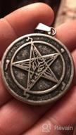 img 1 attached to Satanic Symbol Pendant - PJ Jewelry Lucifer Sigil Necklace, Stainless Steel Seal with Free 20" Chain review by Brad Arthur