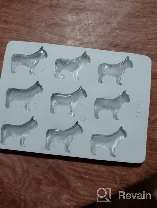 img 1 attached to Silicone French Bulldog Dog Shape Ice Cube Tray And Treat Mold, 9 Cavities review by Fritz Marrero