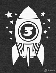 img 3 attached to 🚀 Space Rocket Birthday Toddler T-Shirt - Perfect Gift for 3-Year-Olds & Infants