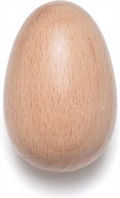 img 2 attached to 2-Piece Wooden Egg Shakers Set - Musical Percussion Instruments With Natural Finish