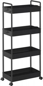 img 4 attached to 4 Tier Rolling Storage Cart: Perfect For Kitchen, Bathroom & Laundry Room Organization - SOLEJAZZ